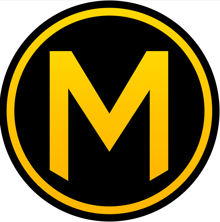 SVG image of an M in a circle